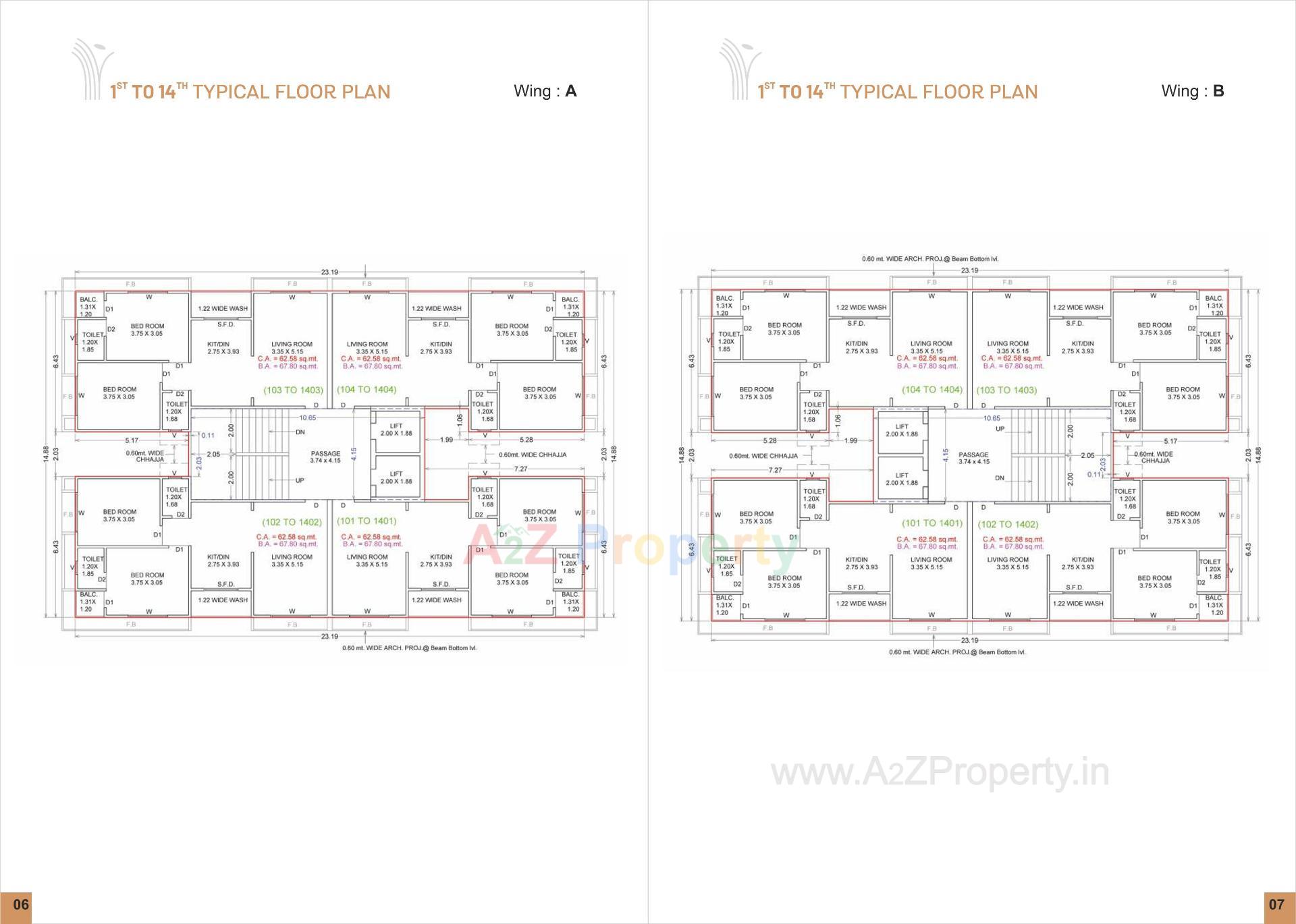 Layout of real estate project Vraj Platinum located at Sarthana, Surat, Gujarat