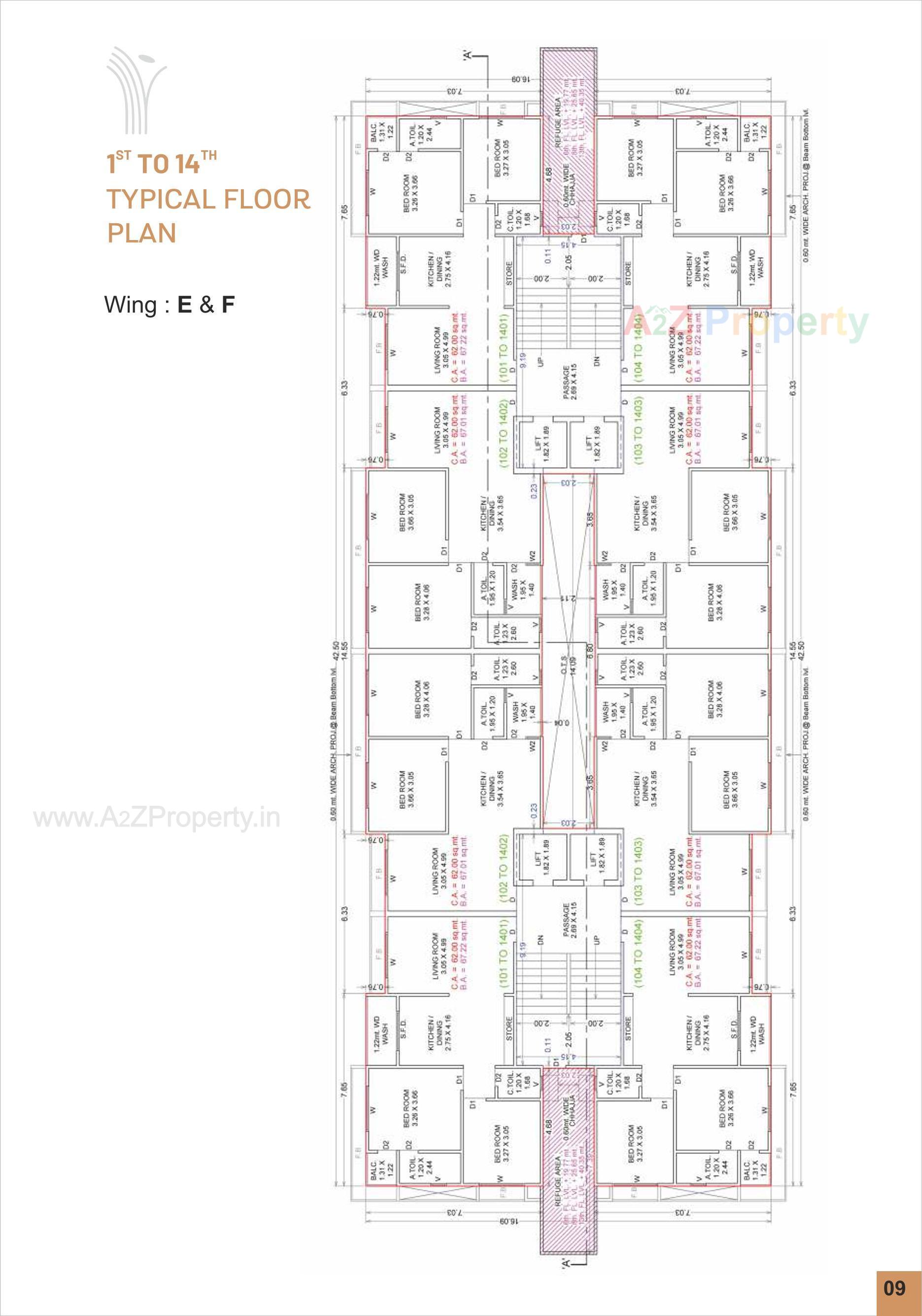 Layout of real estate project Vraj Platinum located at Sarthana, Surat, Gujarat