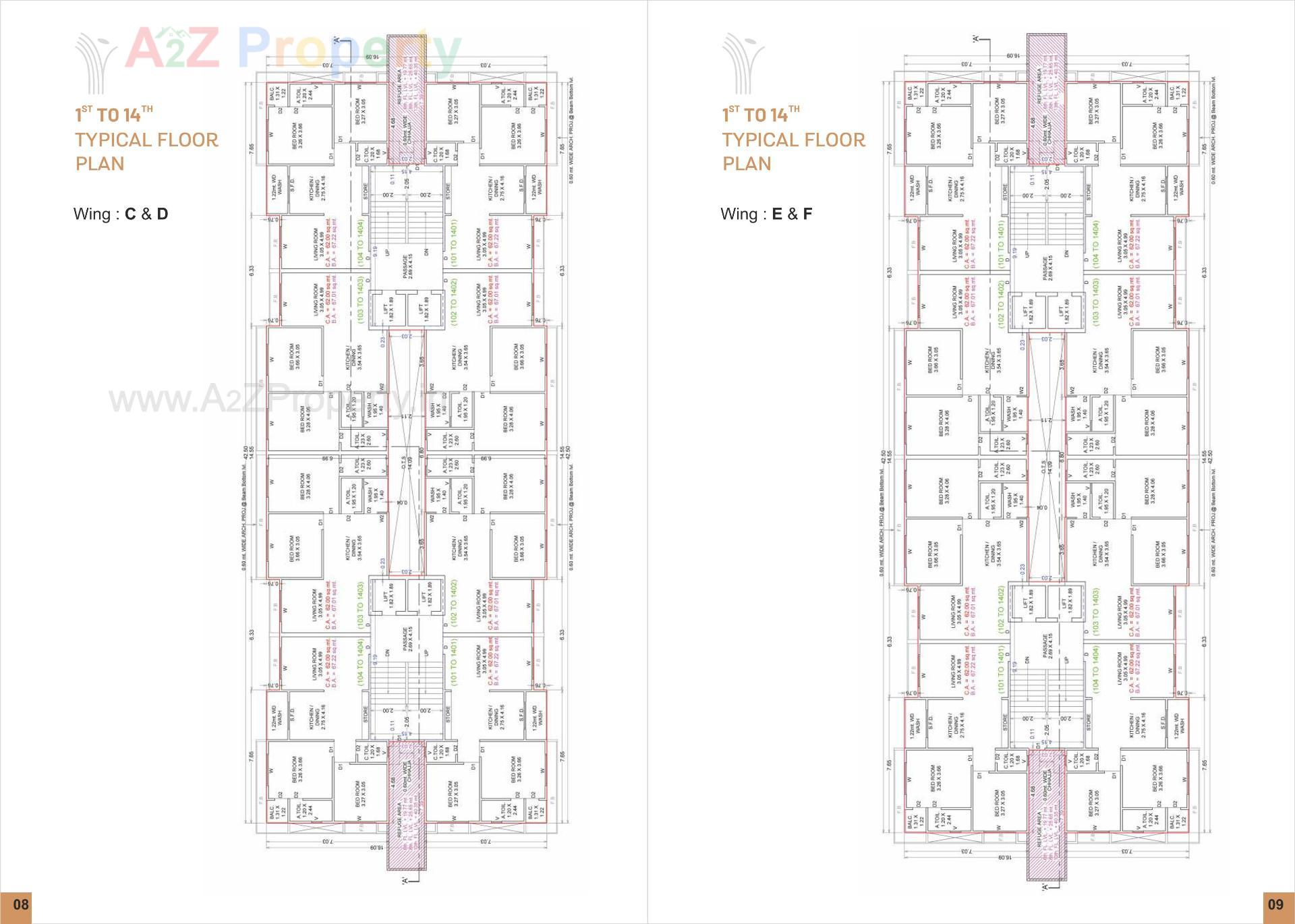 Layout of real estate project Vraj Platinum located at Sarthana, Surat, Gujarat