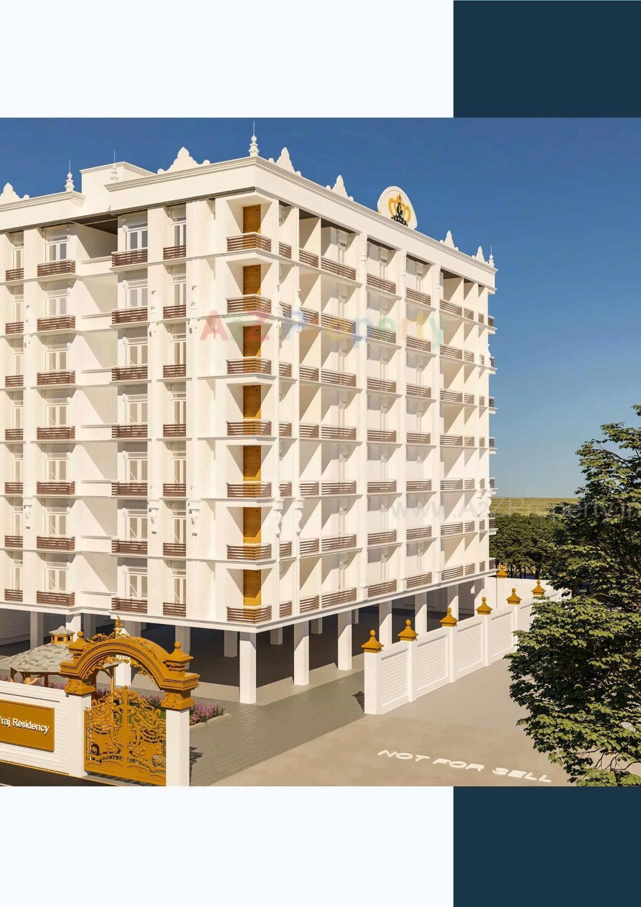 3D Elevation of real estate project Vraj Residency located at Udhna, Surat, Gujarat