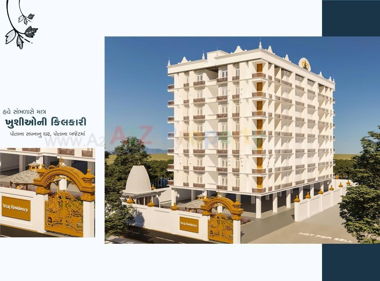 3D Elevation of real estate project Vraj Residency located at Udhna, Surat, Gujarat