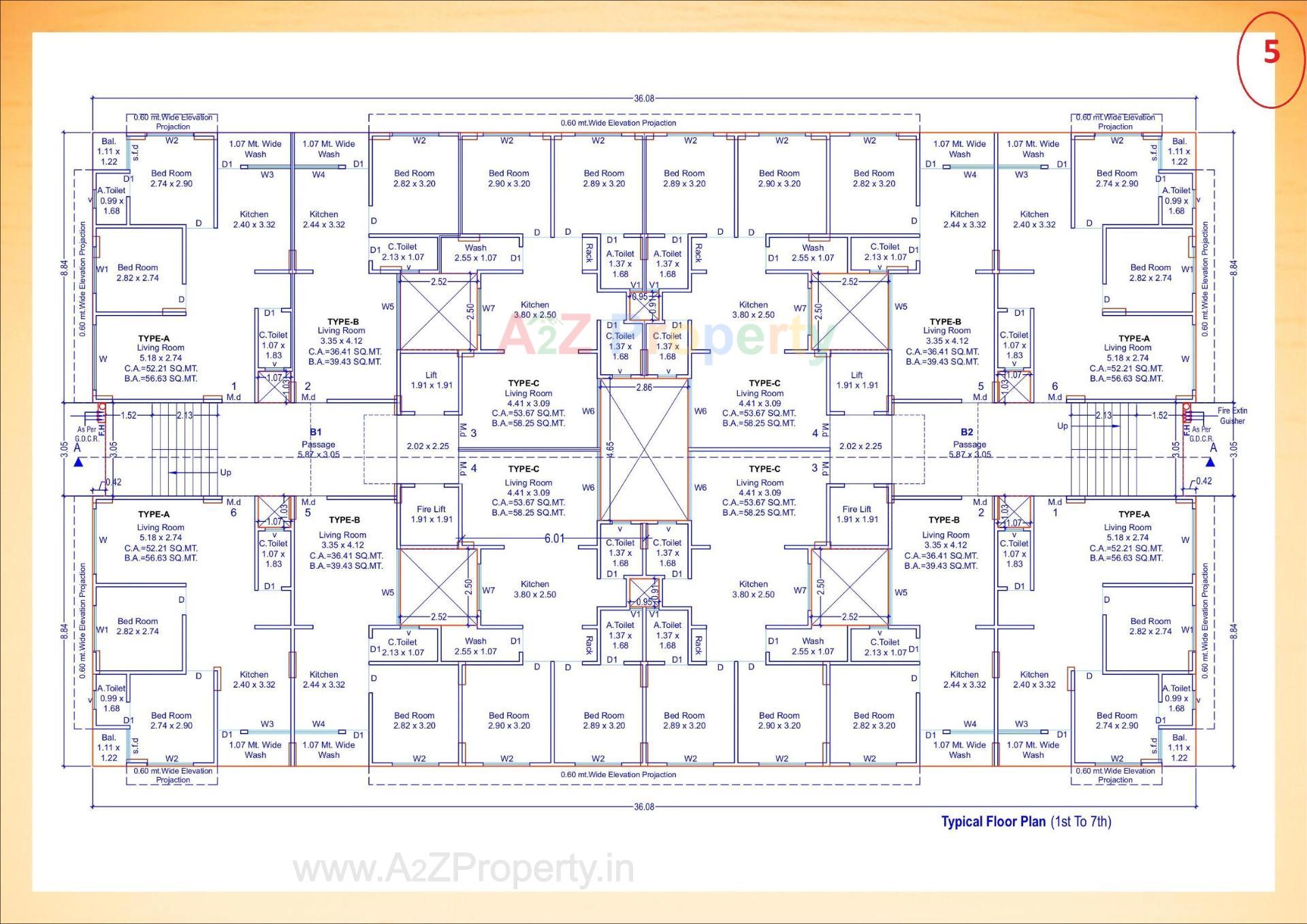 Layout of real estate project Vraj Residency located at Udhna, Surat, Gujarat