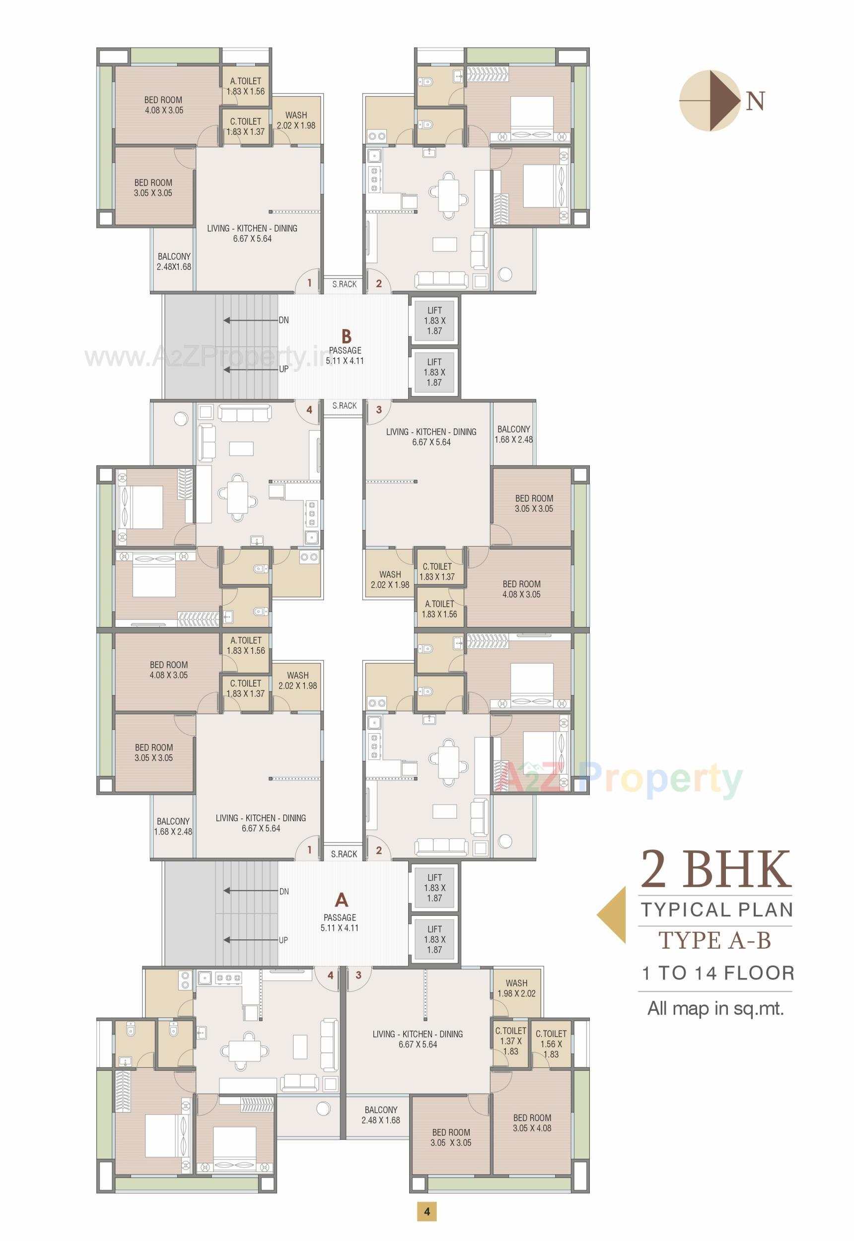 Layout of real estate project Vrajbhumi Residency located at Bamroli, Surat, Gujarat