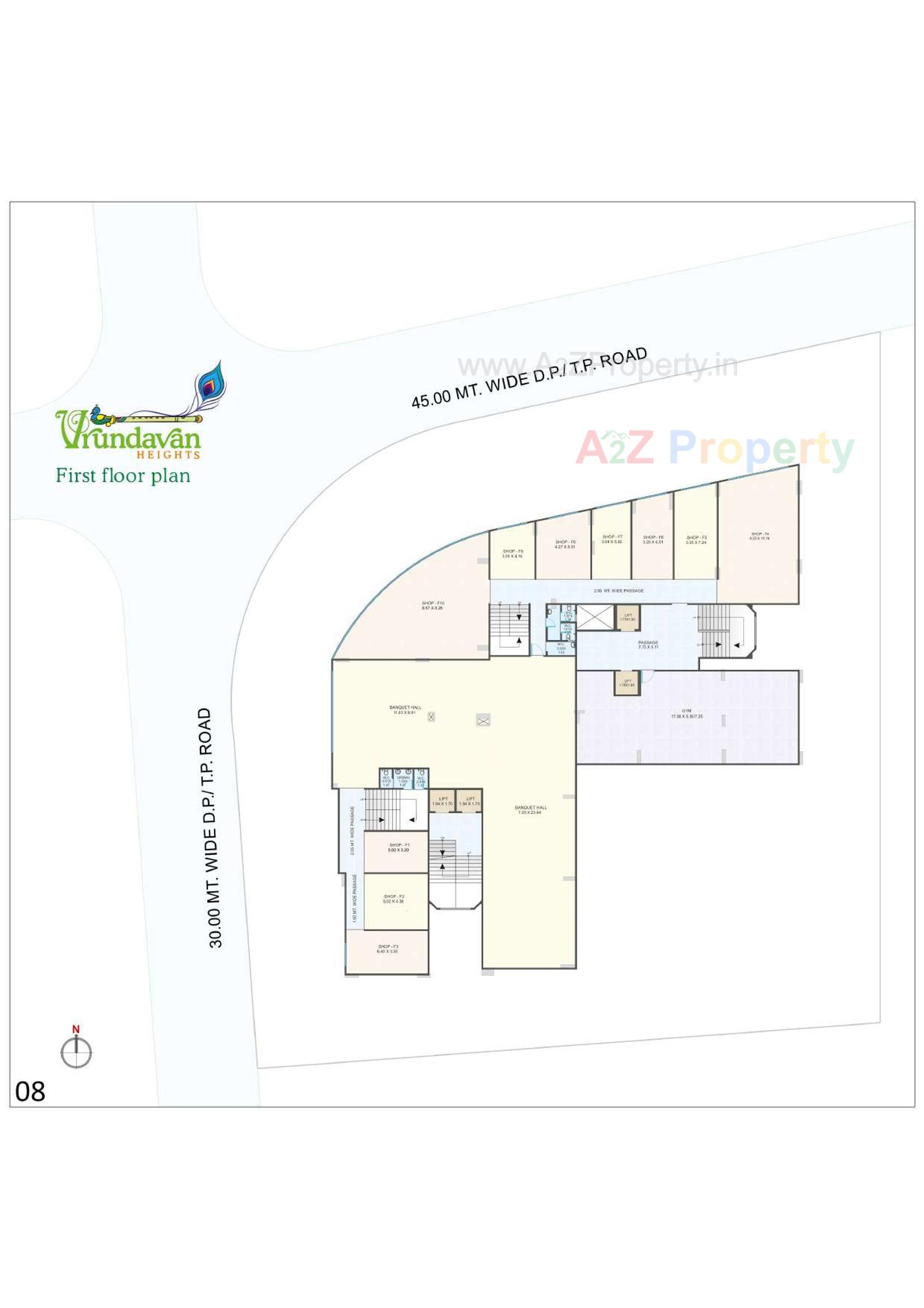Layout of real estate project Vrundavan Heights located at Bamroli, Surat, Gujarat