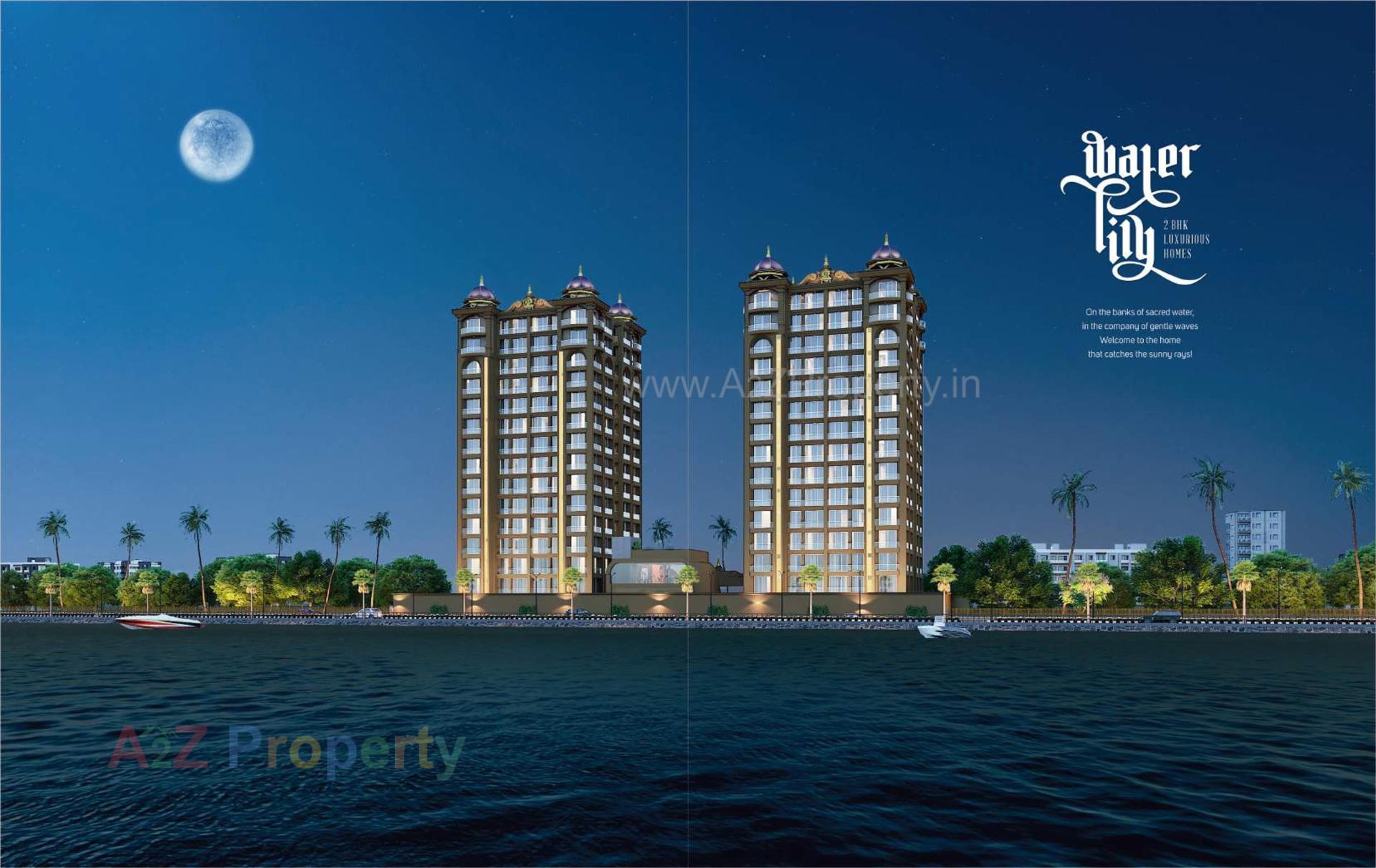 3D Elevation of real estate project Water Lily located at Tunki, Surat, Gujarat