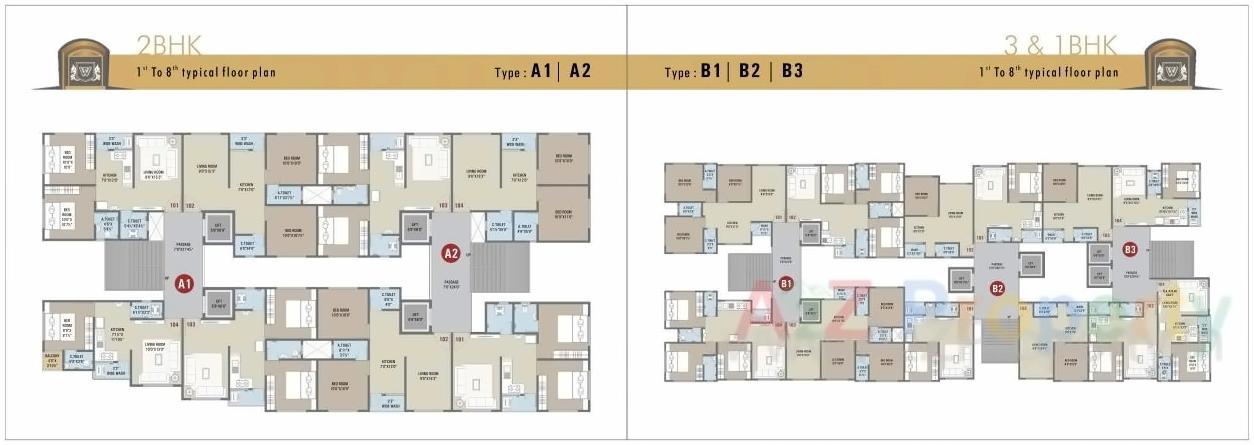Layout of real estate project White Palace located at Variav, Surat, Gujarat