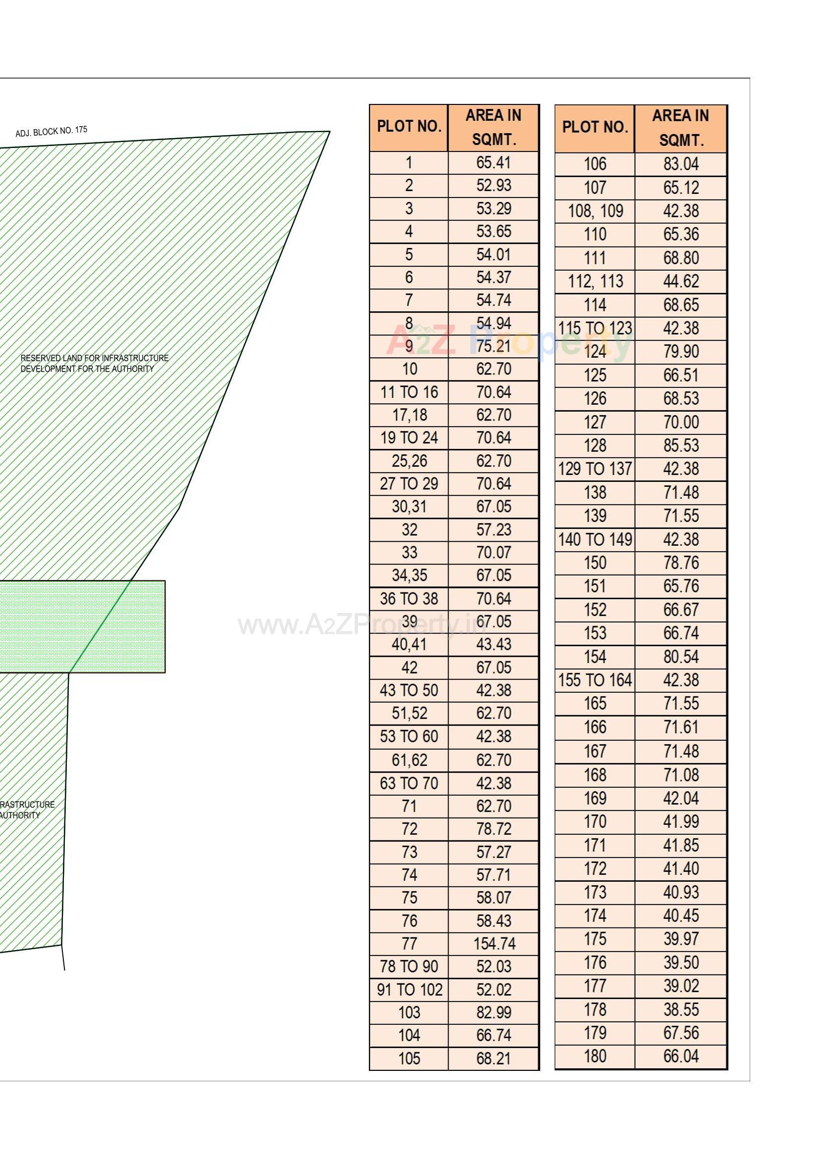Layout of real estate project White Paradise located at Saniya-kande, Surat, Gujarat