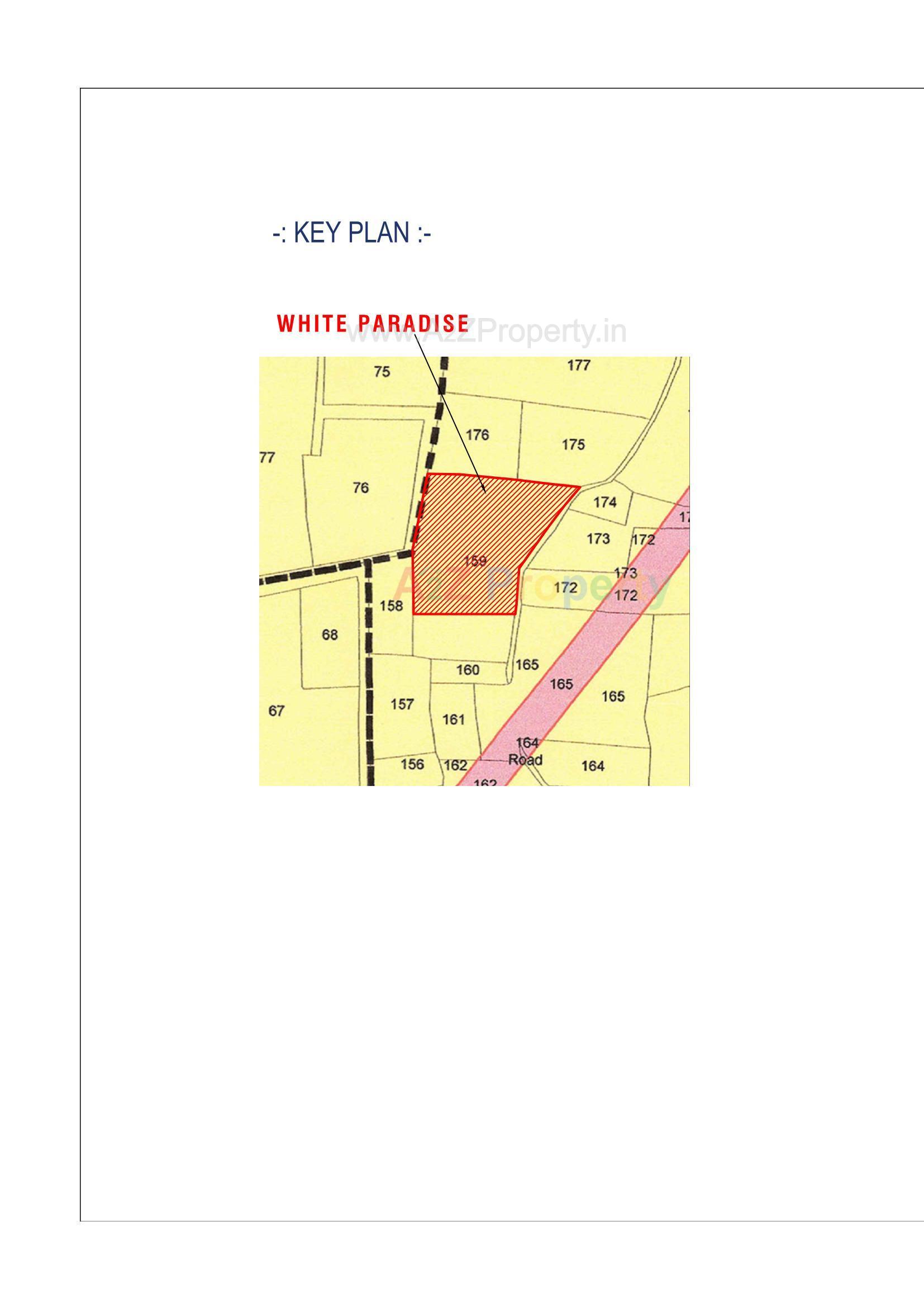 Layout of real estate project White Paradise located at Saniya-kande, Surat, Gujarat