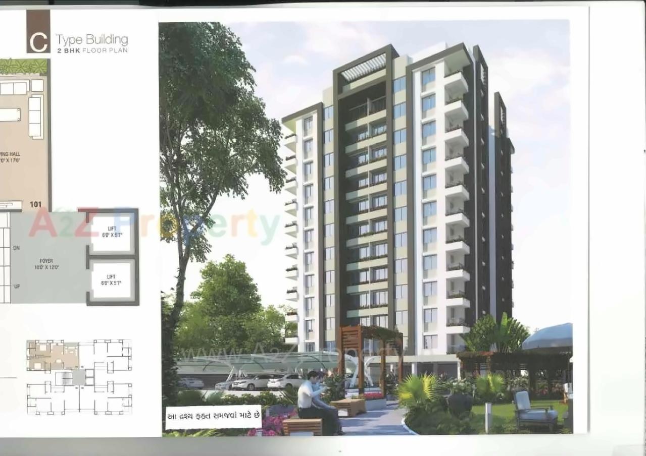 3D Elevation of real estate project Yogi Hieghts located at Puna, Surat, Gujarat