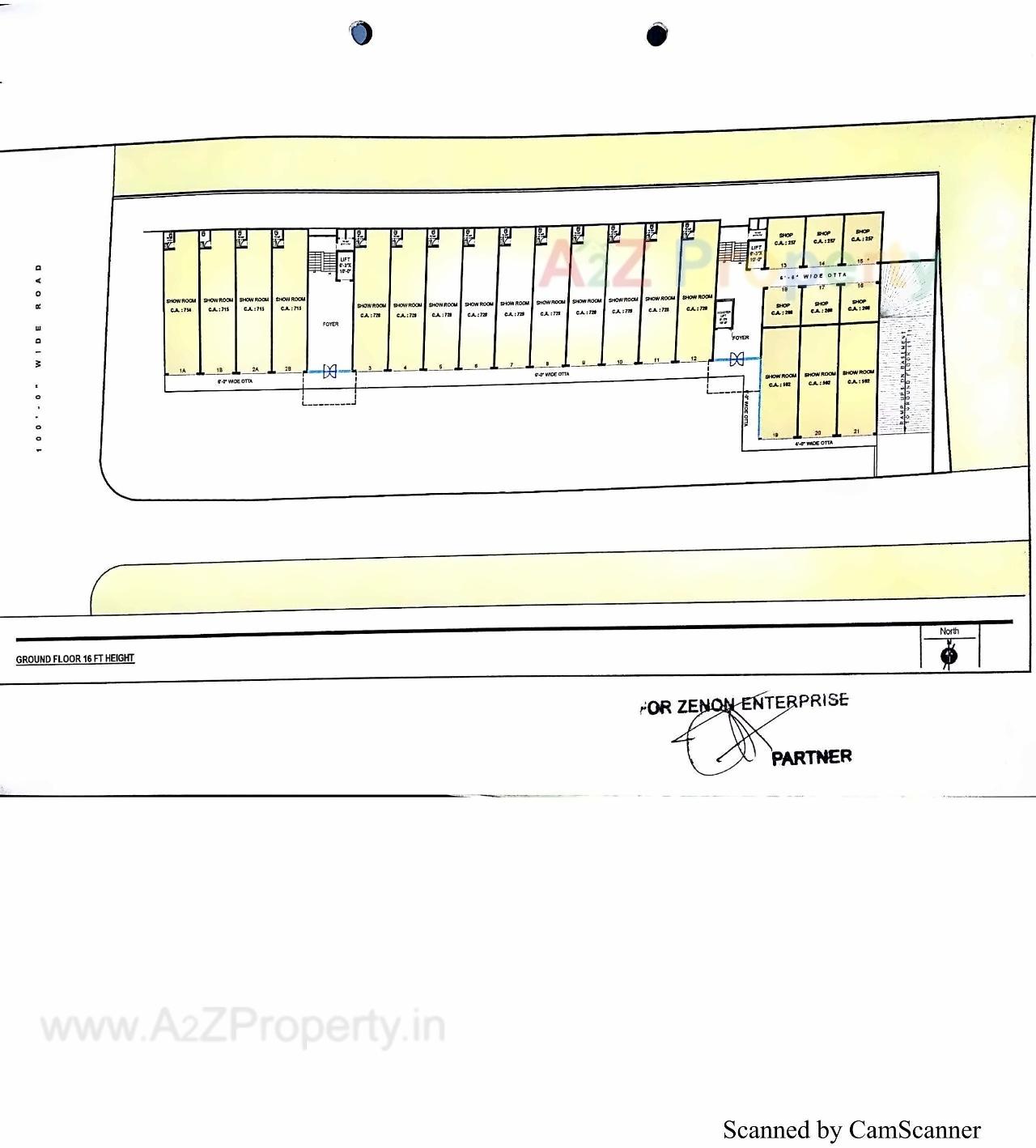 Layout of real estate project Zenon located at Majura, Surat, Gujarat