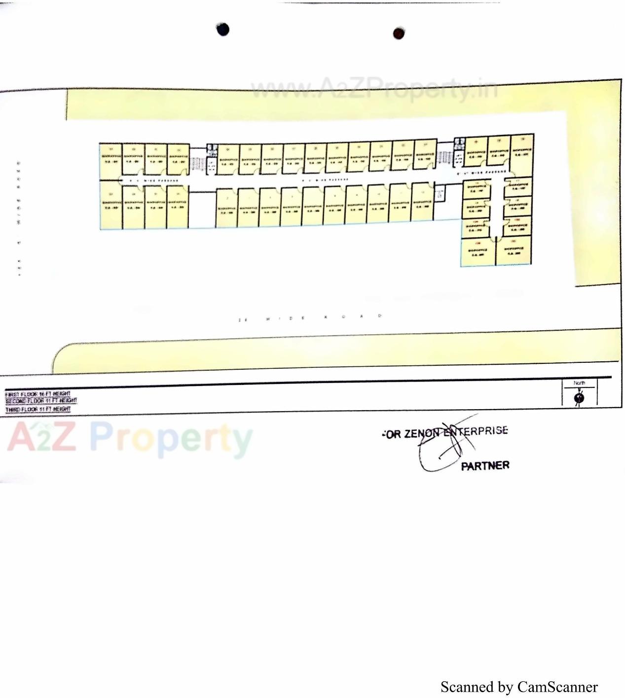 Layout of real estate project Zenon located at Majura, Surat, Gujarat