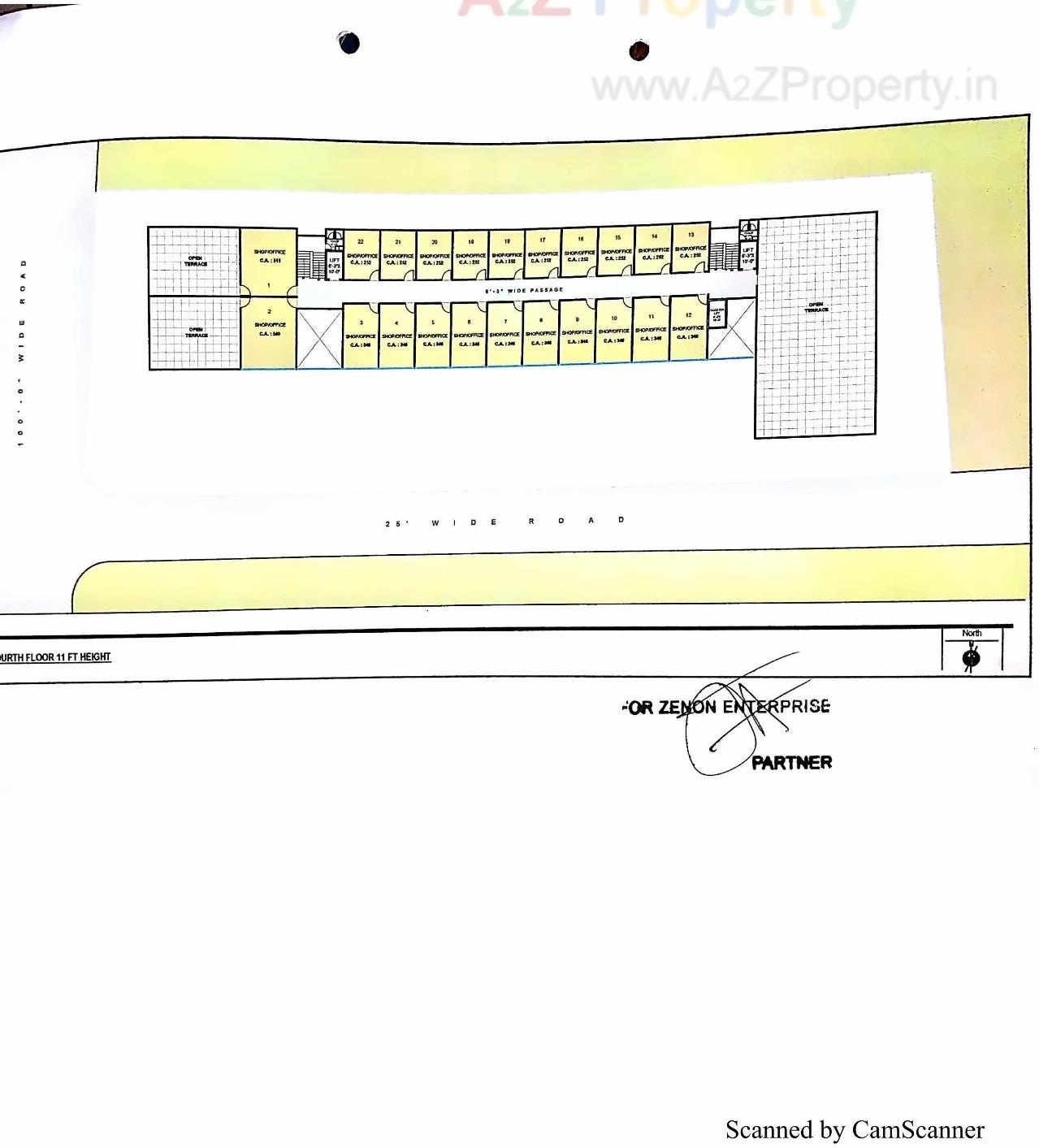 Layout of real estate project Zenon located at Majura, Surat, Gujarat