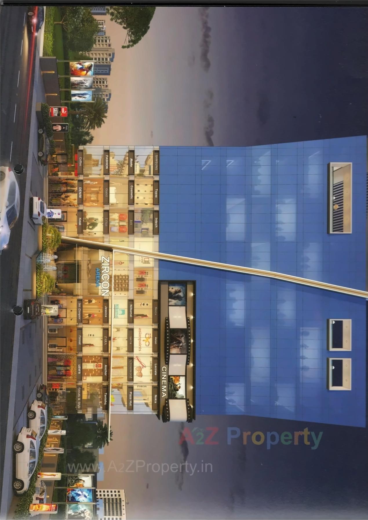 3D Elevation of real estate project Zircon Arena located at Bhatha, Surat, Gujarat