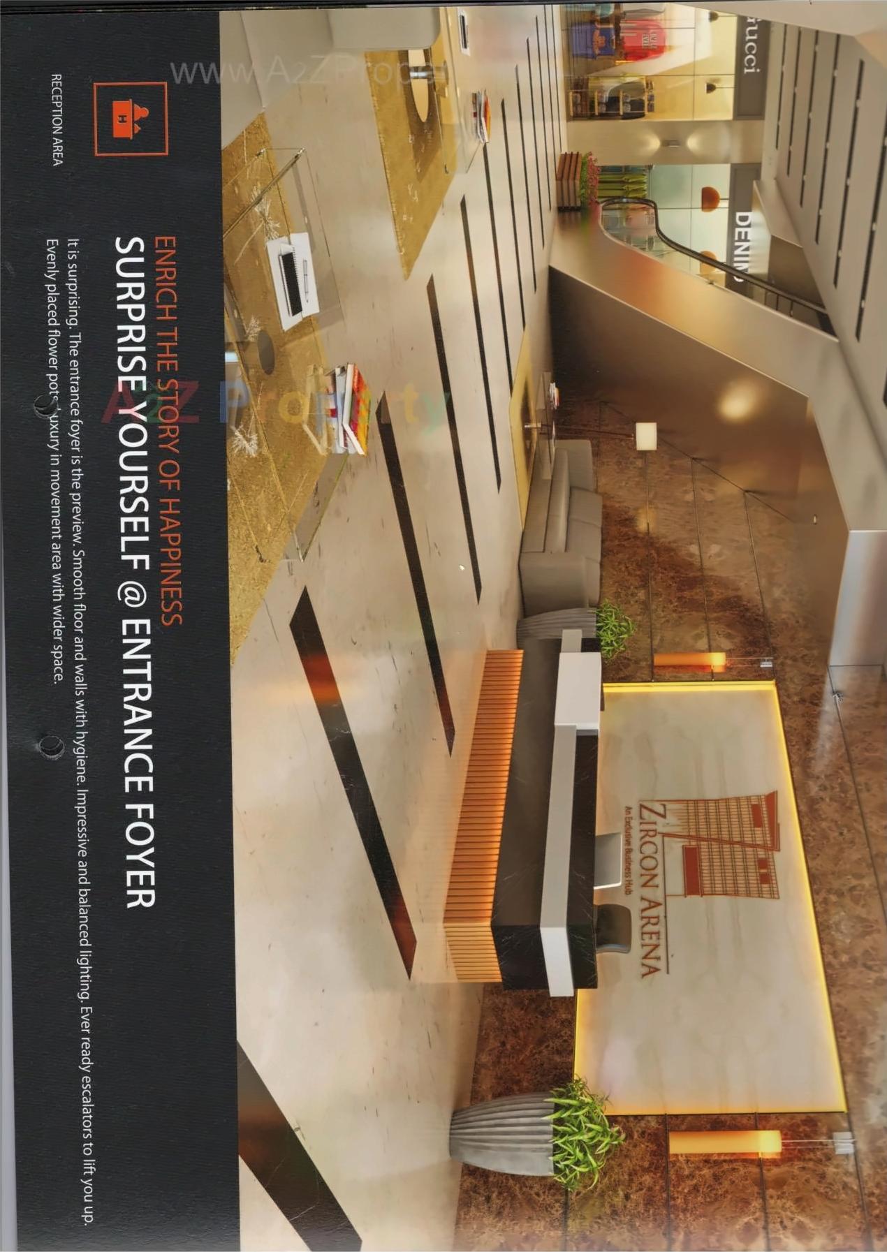 3D Elevation of real estate project Zircon Arena located at Bhatha, Surat, Gujarat