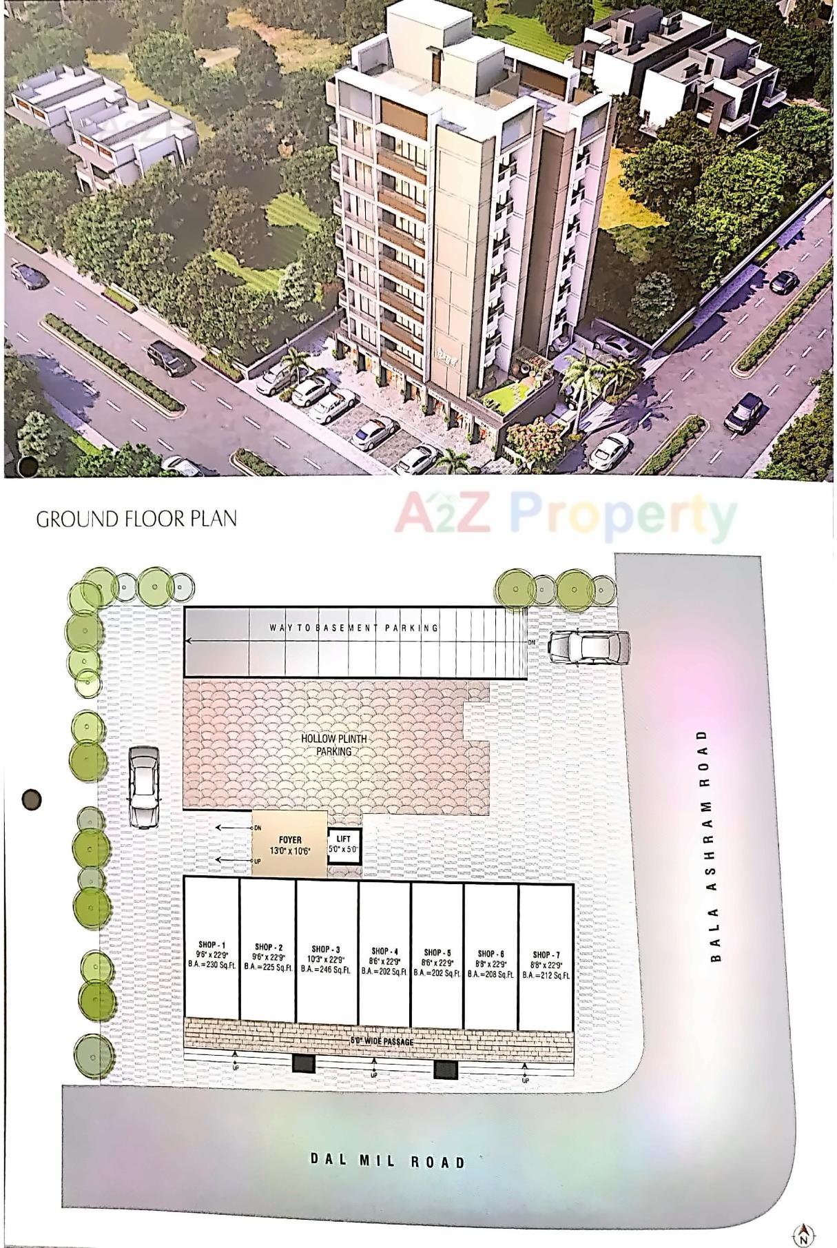 Layout of real estate project Aishwarya Residency located at Surendranagar, Surendranagar, Gujarat