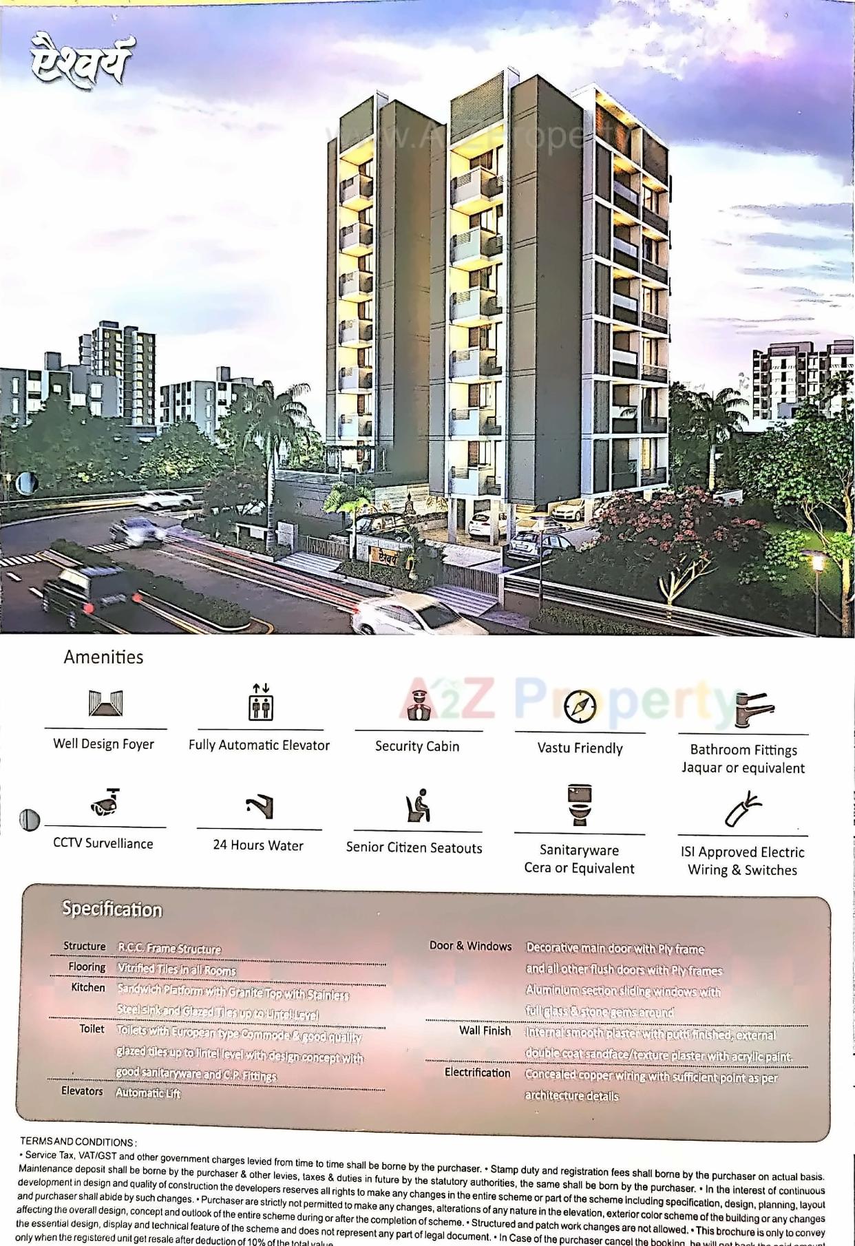 3D Elevation of real estate project Aishwarya Residency located at Surendranagar, Surendranagar, Gujarat