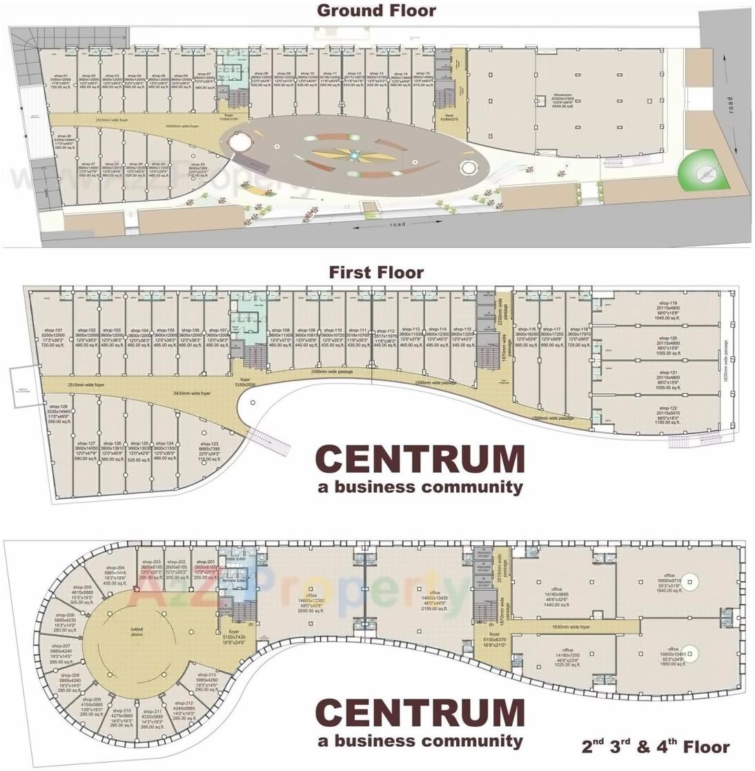 Layout of real estate project Centrum located at Wadhwan, Surendranagar, Gujarat