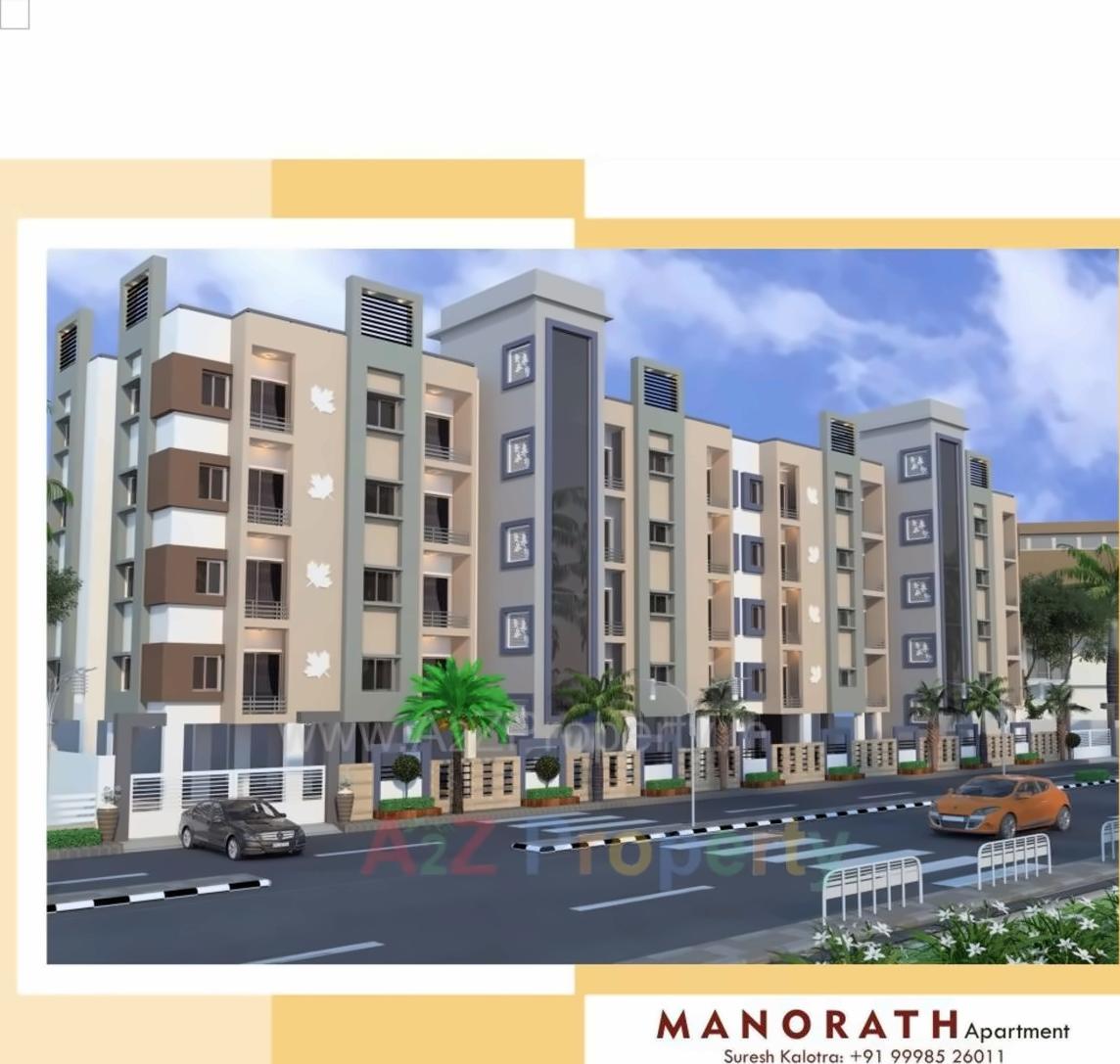 3D Elevation of real estate project Manorath Apartment located at Surendranagar, Surendranagar, Gujarat