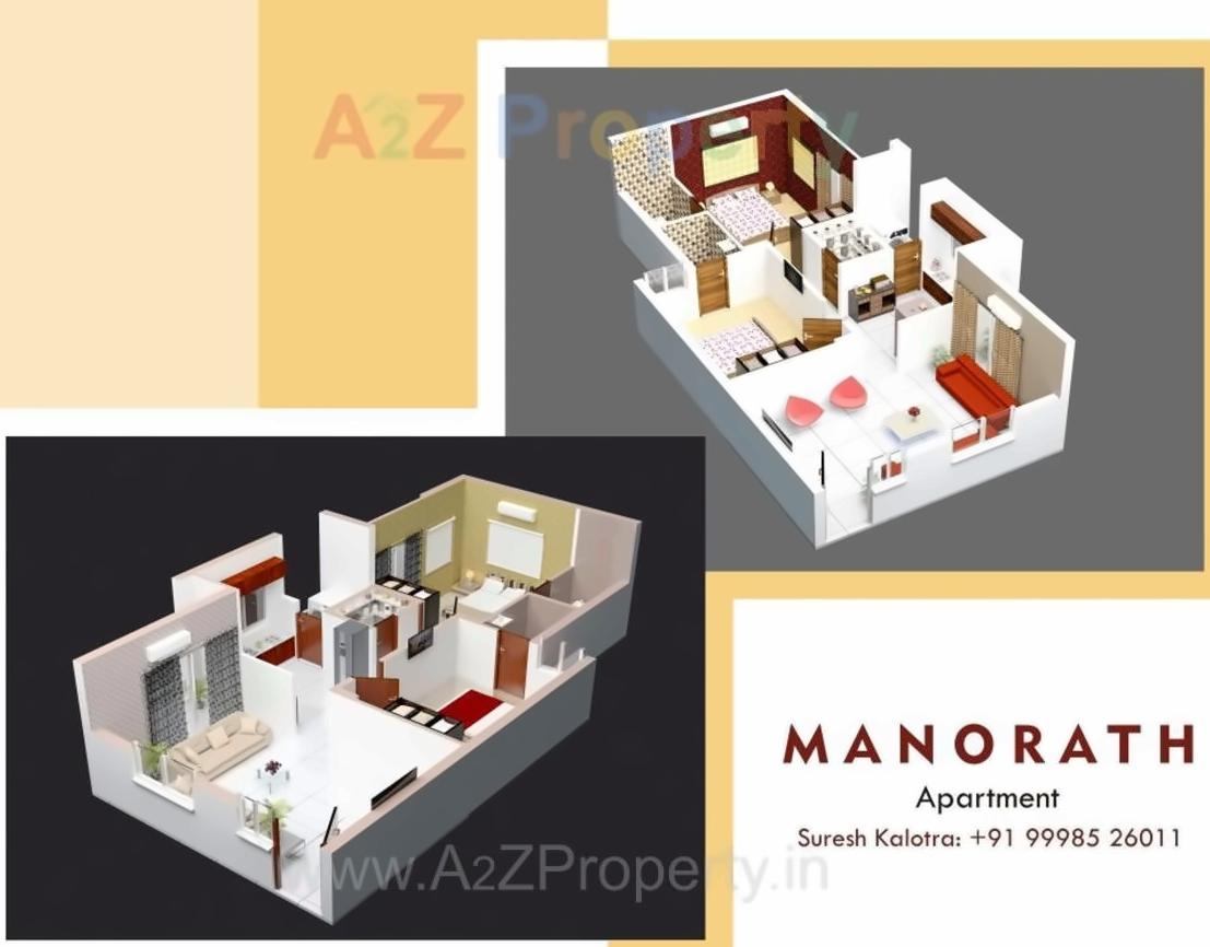 Layout of real estate project Manorath Apartment located at Surendranagar, Surendranagar, Gujarat