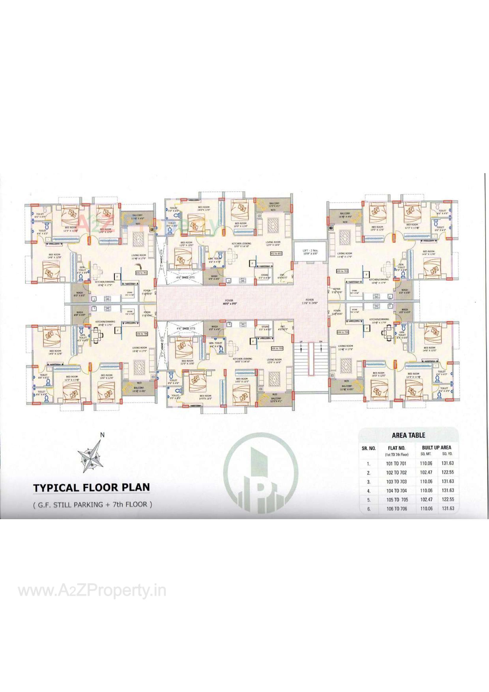 Layout of real estate project Pride Avenue located at Wadhwan, Surendranagar, Gujarat