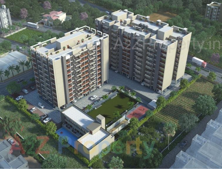 3D Elevation of real estate project Shiv Orchid located at Wadhwan, Surendranagar, Gujarat