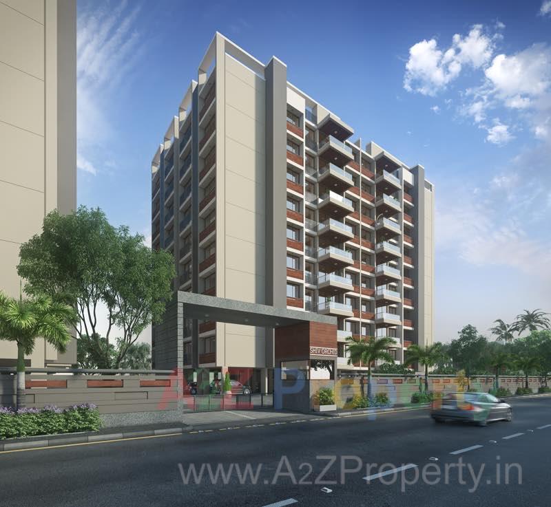 3D Elevation of real estate project Shiv Orchid located at Wadhwan, Surendranagar, Gujarat