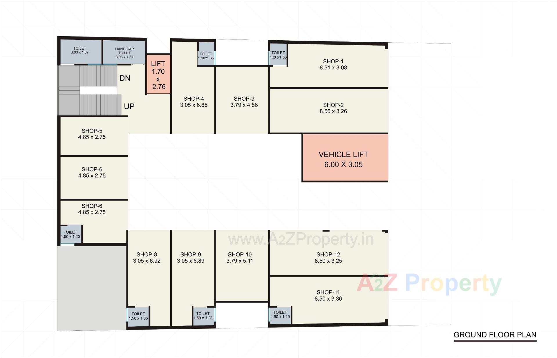 Layout of real estate project Platinum Plaza located at Vyara, Tapi, Gujarat