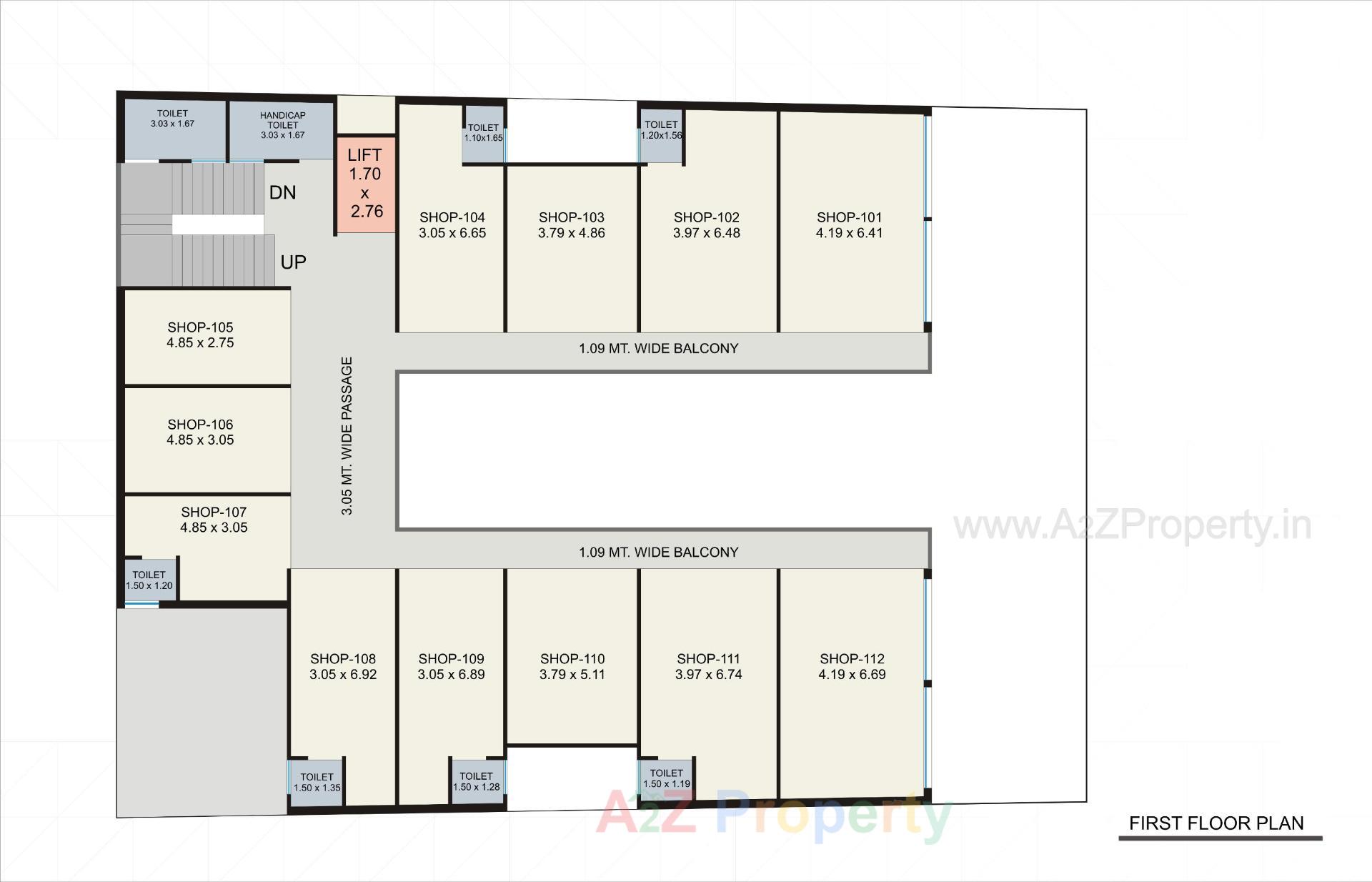 Layout of real estate project Platinum Plaza located at Vyara, Tapi, Gujarat
