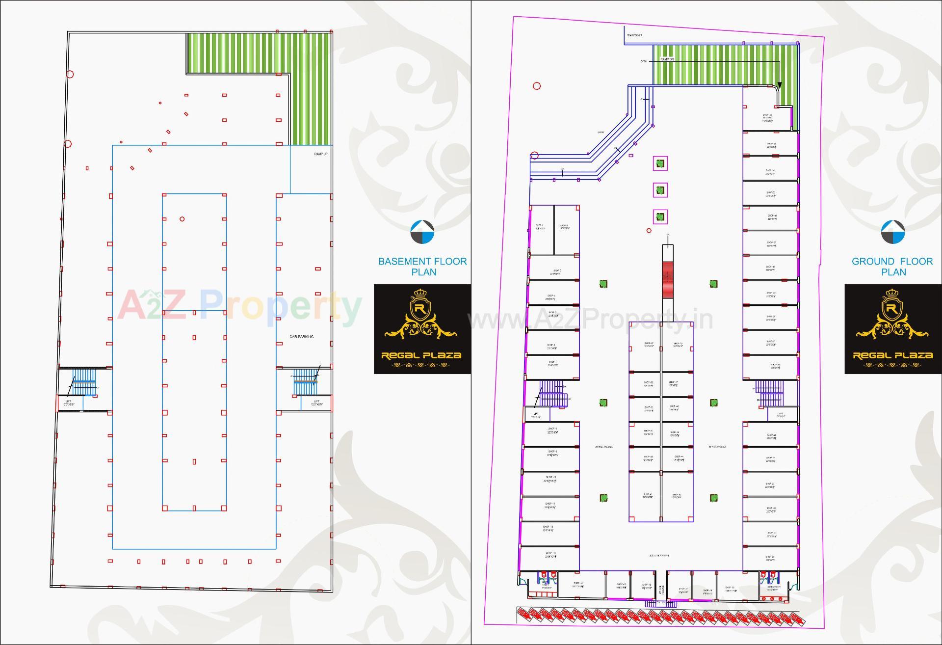 Layout of real estate project Regal Plaza located at Vyara, Tapi, Gujarat