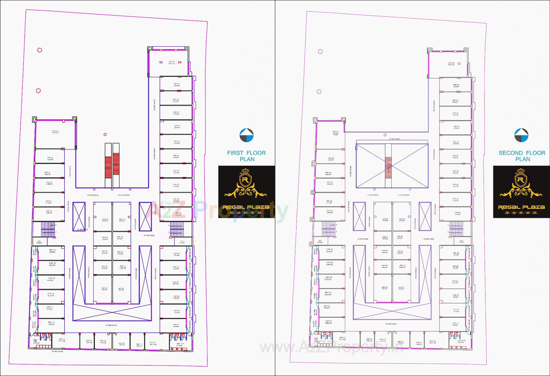 Layout of real estate project Regal Plaza located at Vyara, Tapi, Gujarat
