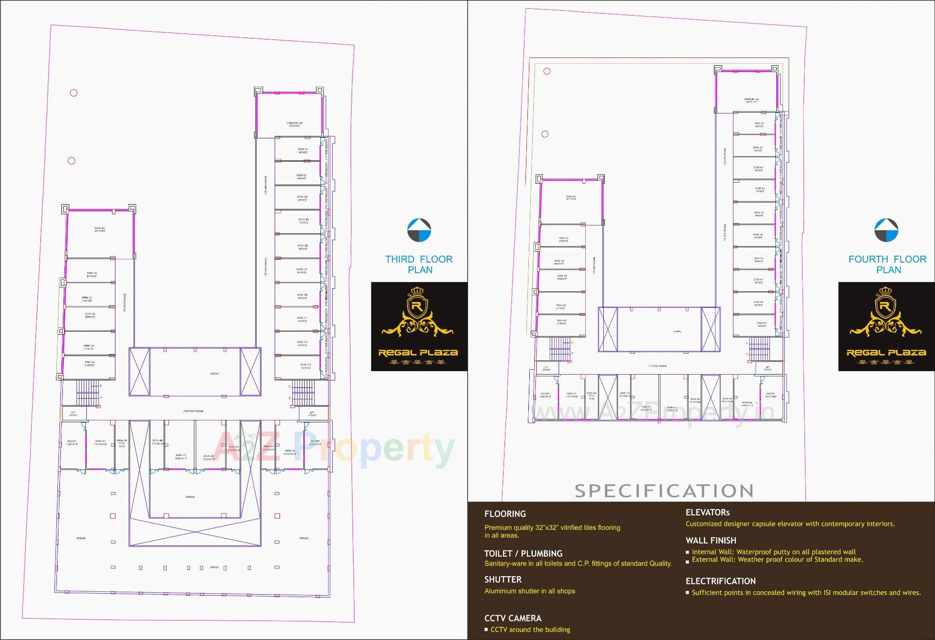 Layout of real estate project Regal Plaza located at Vyara, Tapi, Gujarat