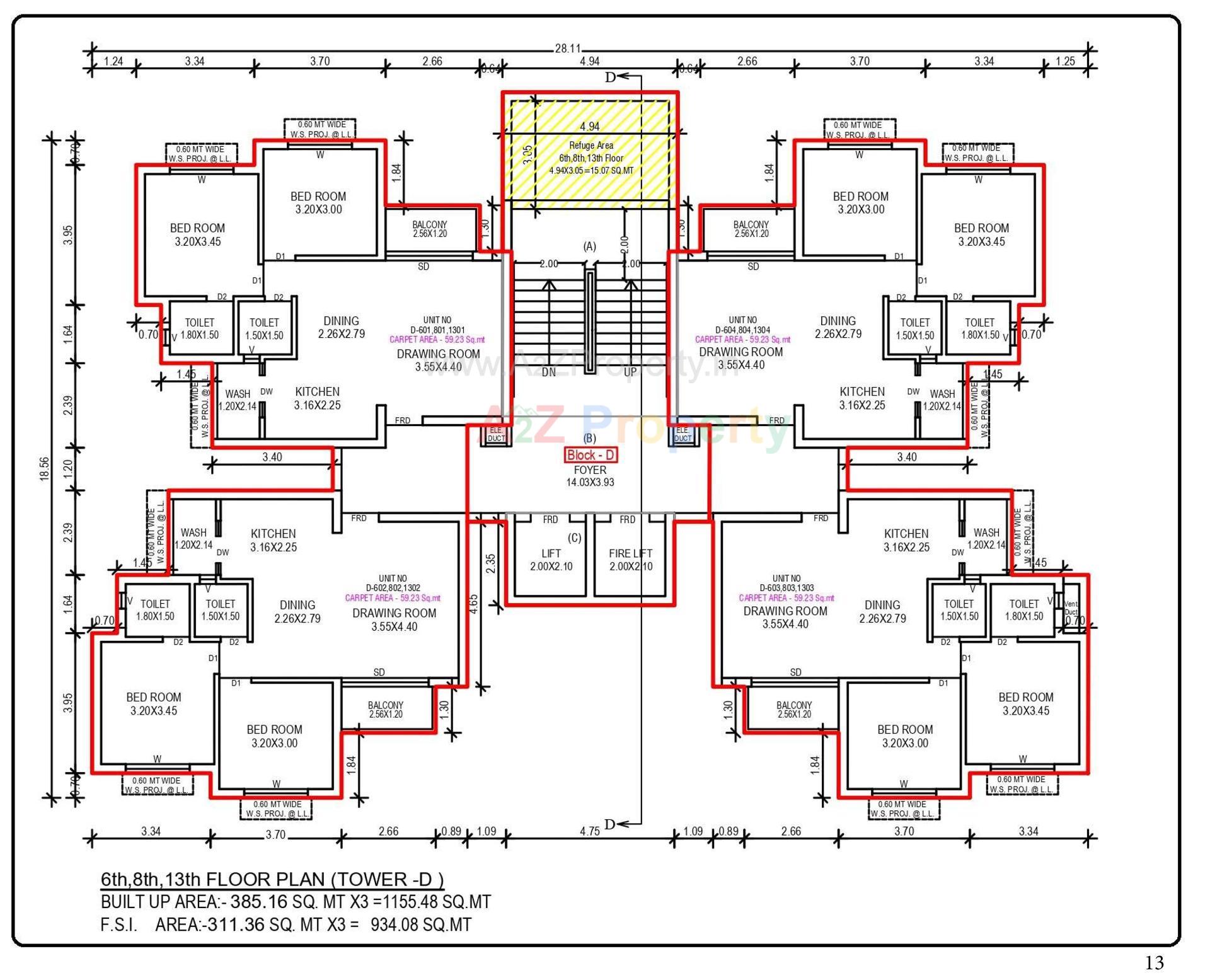Layout of real estate project 19 Shops 448 Bhk Flats At Gorwa located at Gorwa, Vadodara, Gujarat