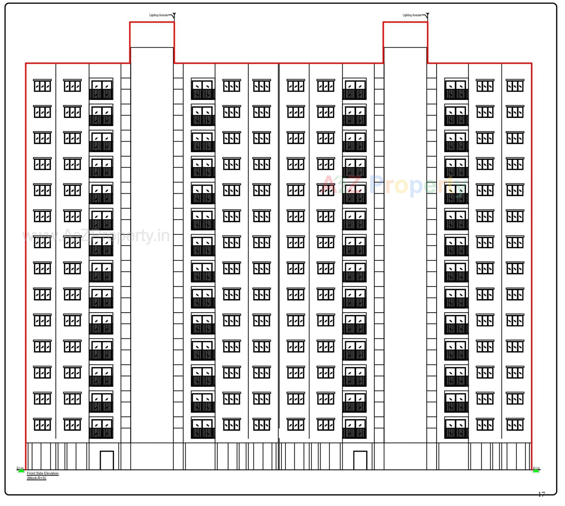 Layout of real estate project 19 Shops 448 Bhk Flats At Gorwa located at Gorwa, Vadodara, Gujarat