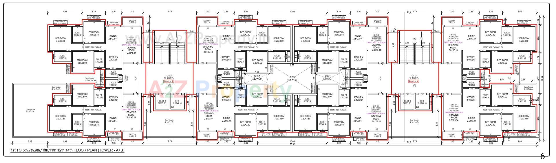 Layout of real estate project 19 Shops 448 Bhk Flats At Gorwa located at Gorwa, Vadodara, Gujarat
