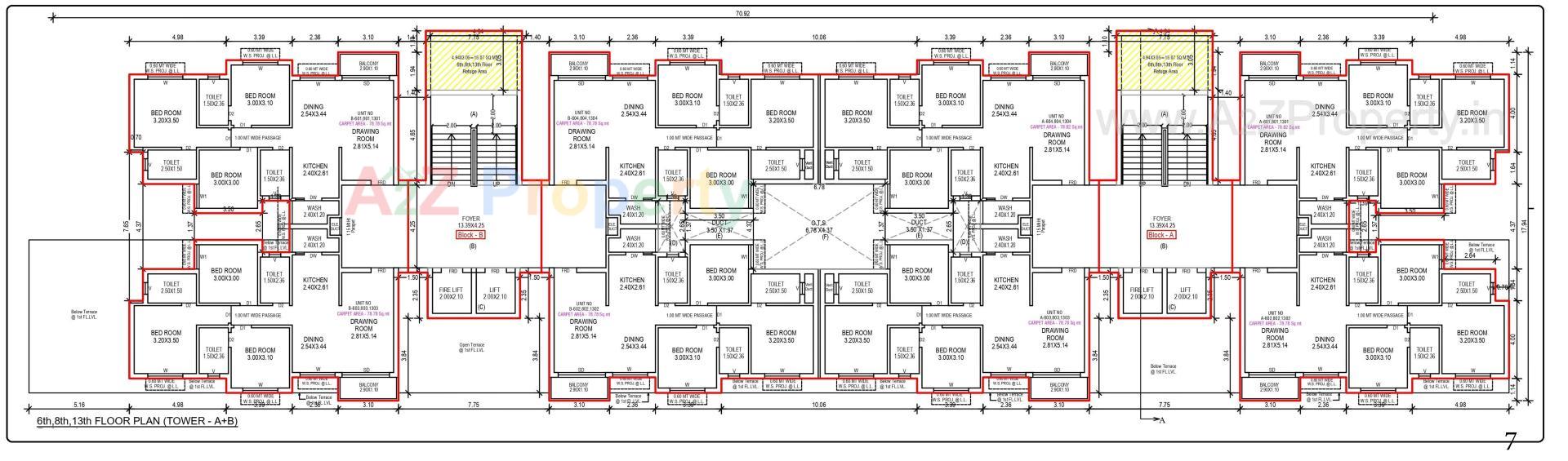 Layout of real estate project 19 Shops 448 Bhk Flats At Gorwa located at Gorwa, Vadodara, Gujarat