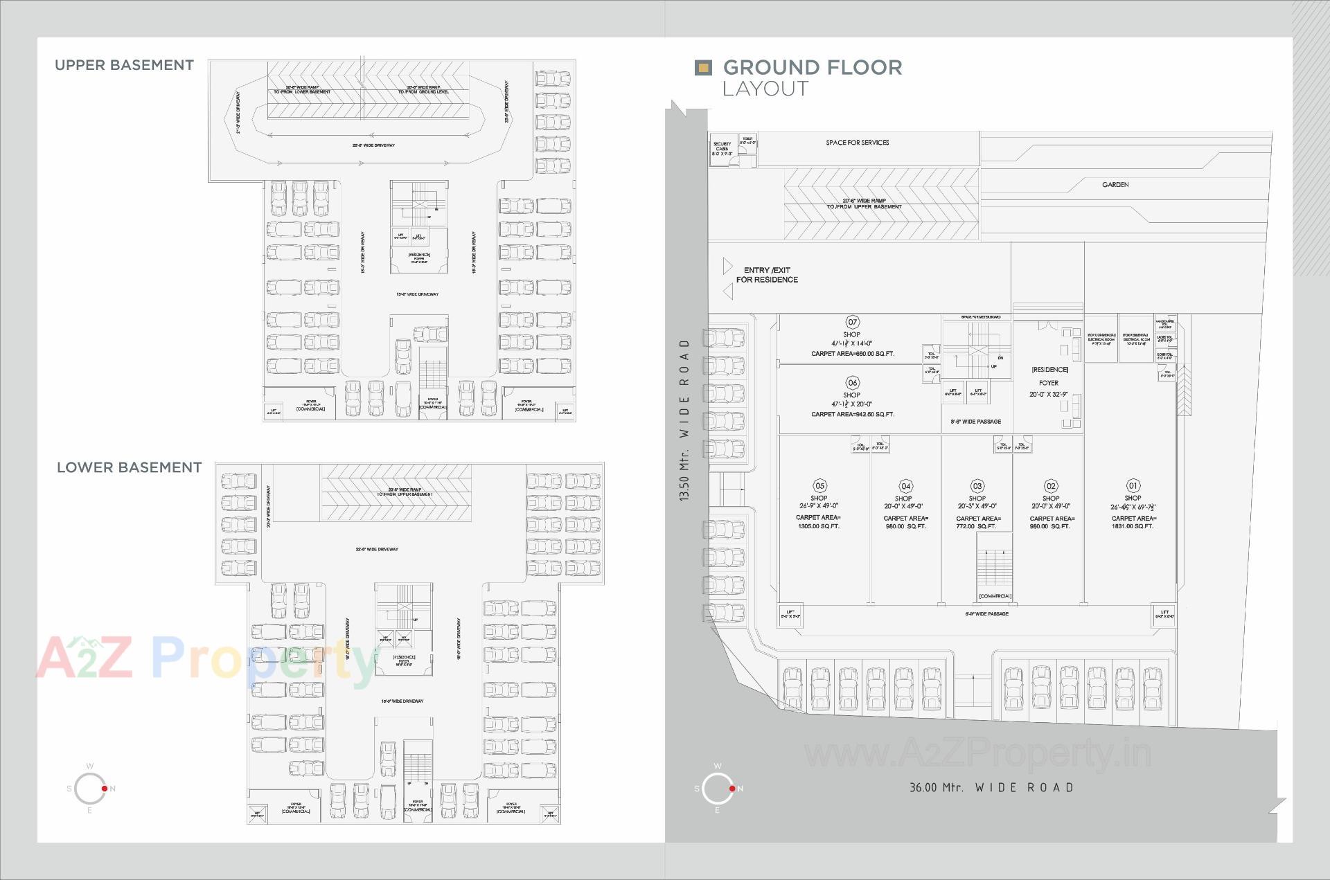 Layout of real estate project 401 Aarna located at Manjalpur, Vadodara, Gujarat