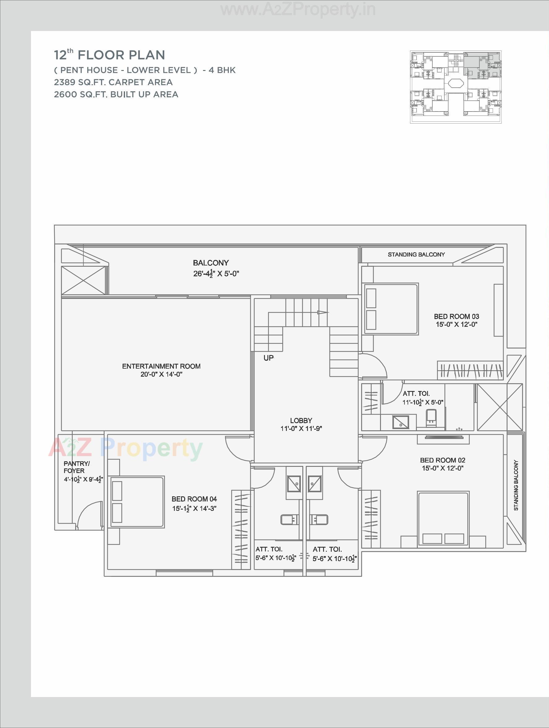 Layout of real estate project 401 Aarna located at Manjalpur, Vadodara, Gujarat
