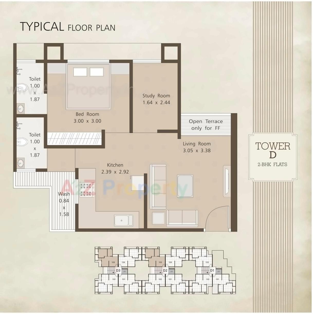 Layout of real estate project 5th Avenue located at Manjalpur, Vadodara, Gujarat