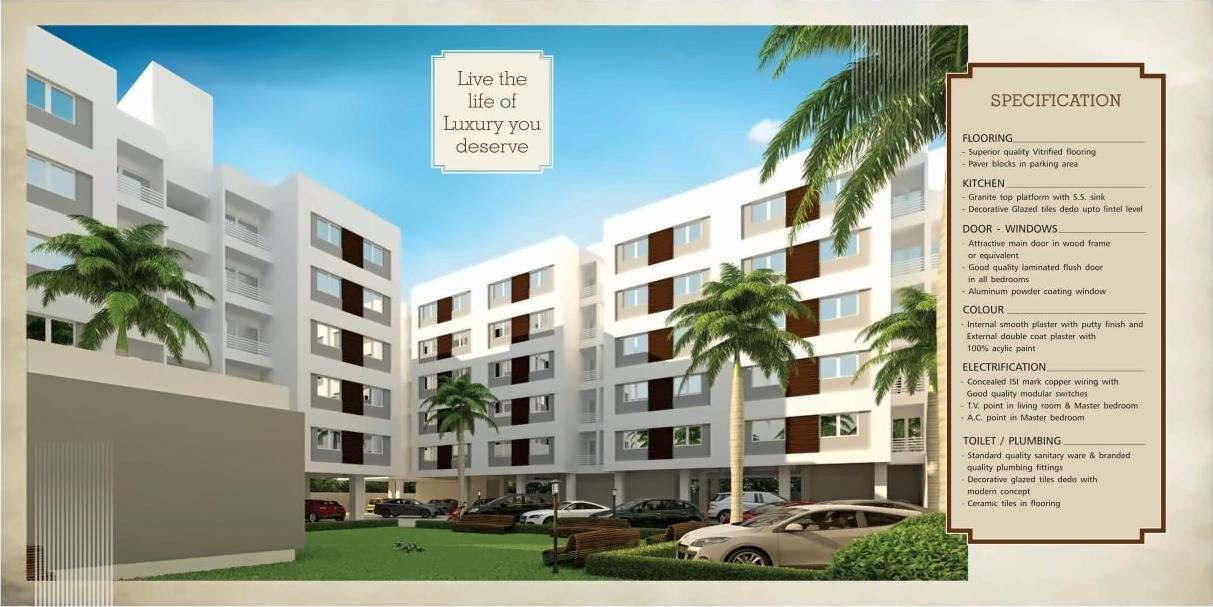 3D Elevation of real estate project 5th Avenue located at Manjalpur, Vadodara, Gujarat