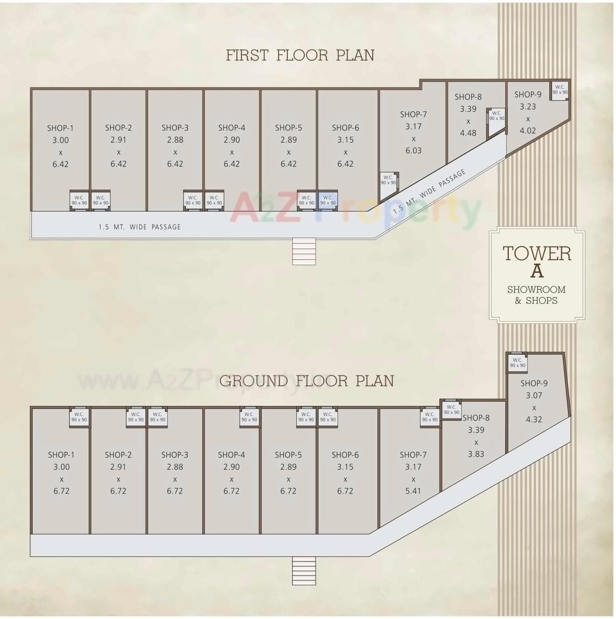 Layout of real estate project 5th Avenue located at Manjalpur, Vadodara, Gujarat