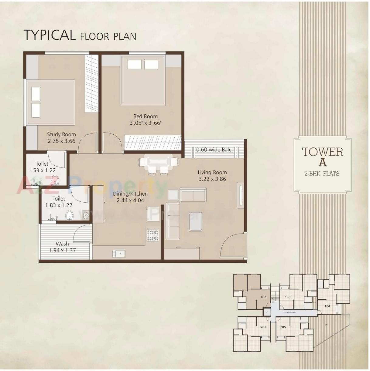 Layout of real estate project 5th Avenue located at Manjalpur, Vadodara, Gujarat