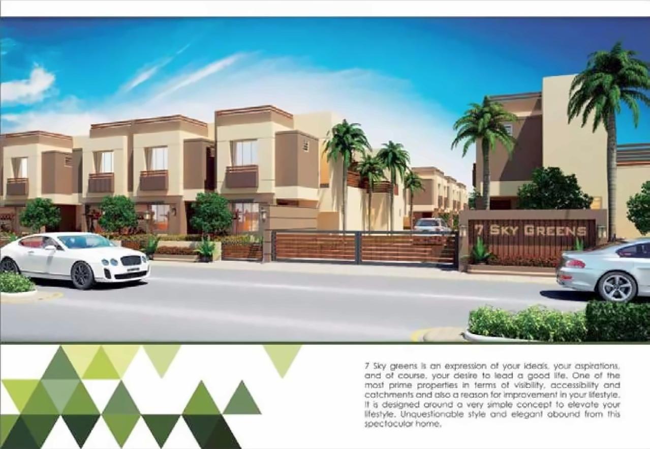3D Elevation of real estate project 7 Sky Greens located at Nimetha, Vadodara, Gujarat