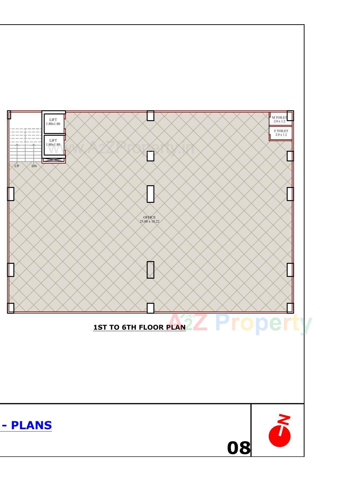 Layout of real estate project 73 East Avenue Corporate located at Vadi-vadi--subhanpura, Vadodara, Gujarat
