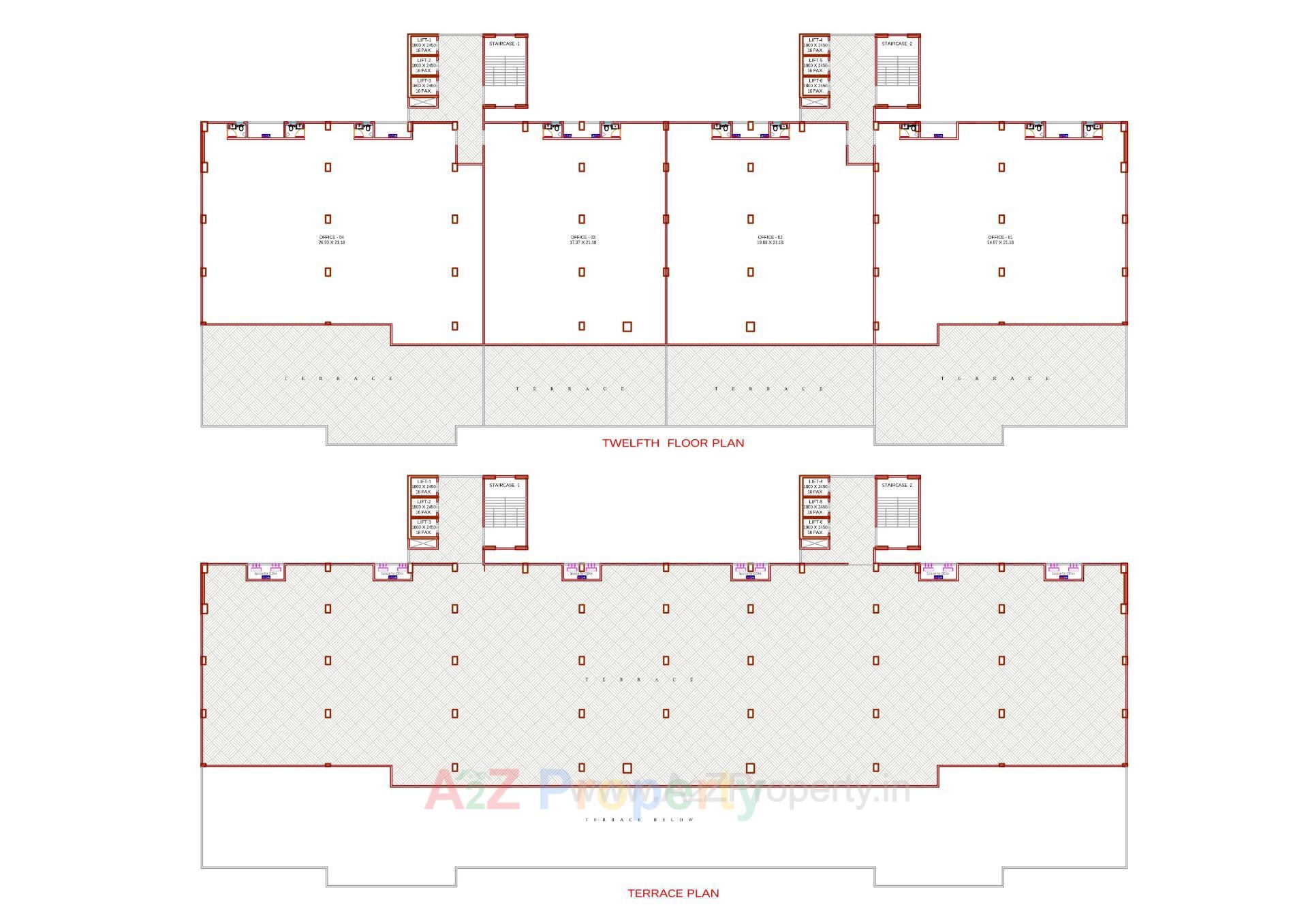 Layout of real estate project 73 East Avenue located at Wadiwadi-subhanpura, Vadodara, Gujarat