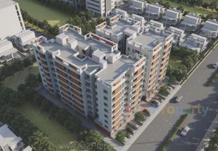 Elevation of real estate project Aadhya Aangan located at Bhayli, Vadodara, Gujarat