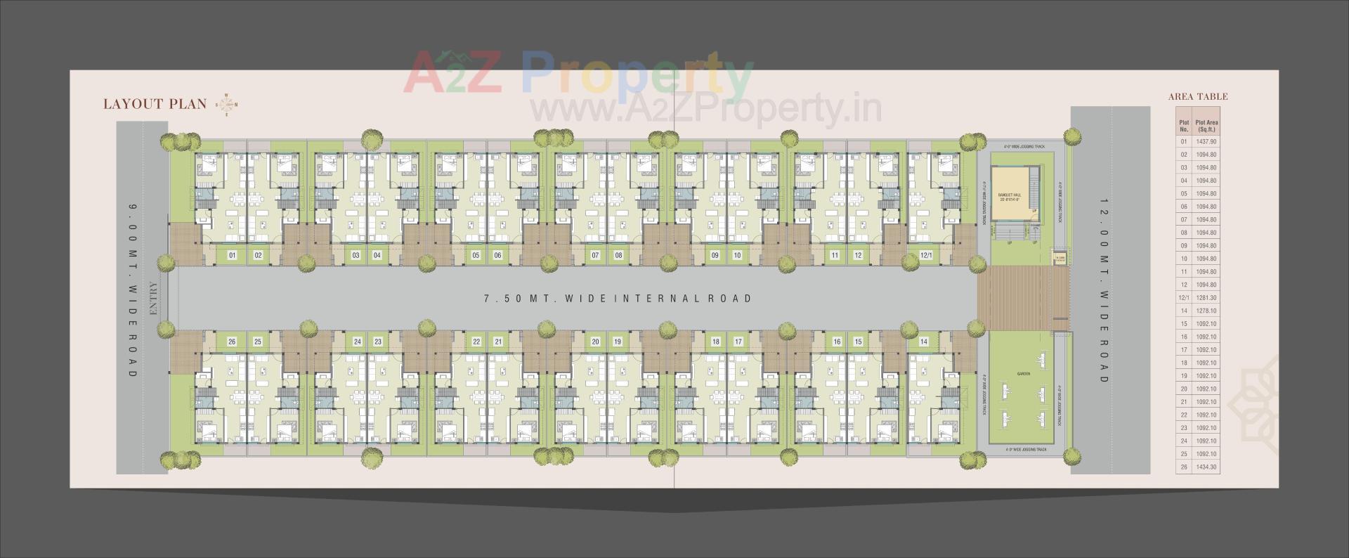Layout of real estate project Aadhya Aura Ii located at Sevasi, Vadodara, Gujarat