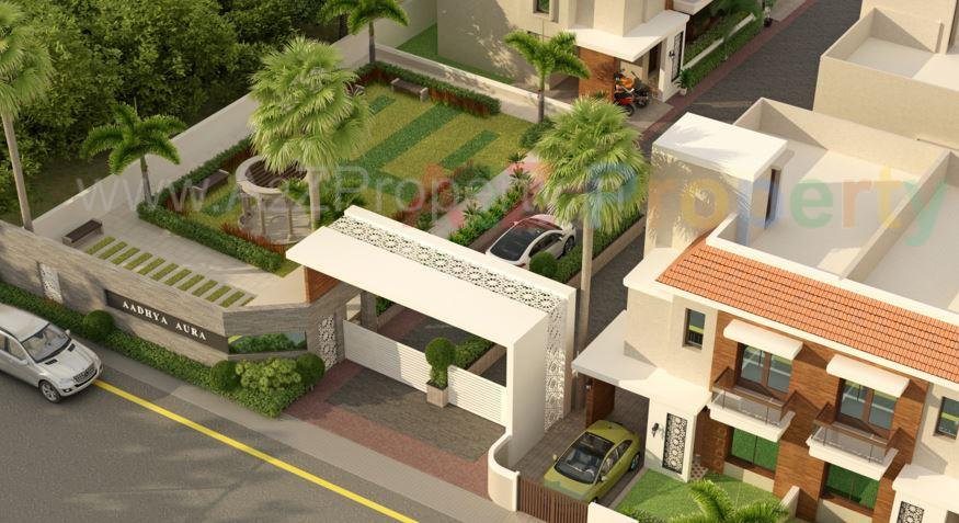 3D Elevation of real estate project Aadhya Aura located at Bhayli, Vadodara, Gujarat