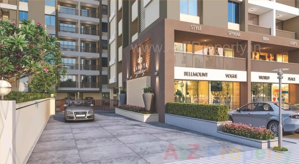 3D Elevation of real estate project Aadhya Aurum located at Bhayli, Vadodara, Gujarat