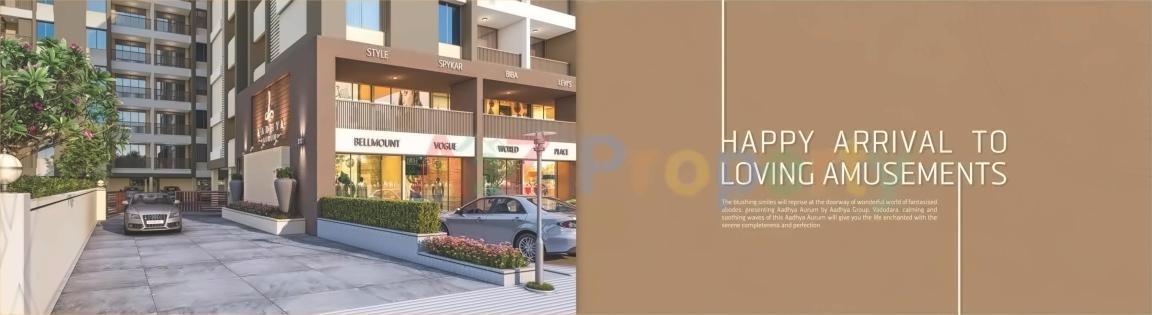 3D Elevation of real estate project Aadhya Aurum located at Bhayli, Vadodara, Gujarat
