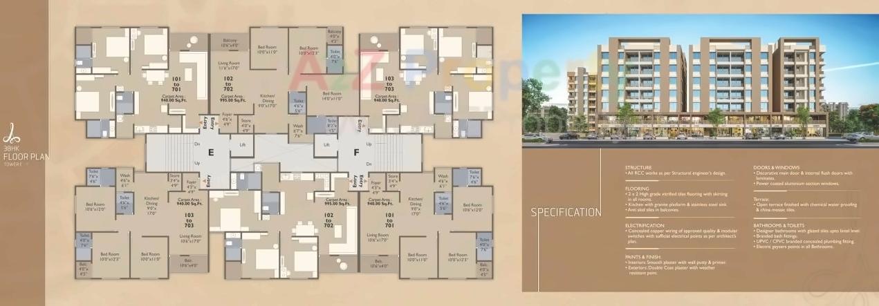 Layout of real estate project Aadhya Aurum located at Bhayli, Vadodara, Gujarat